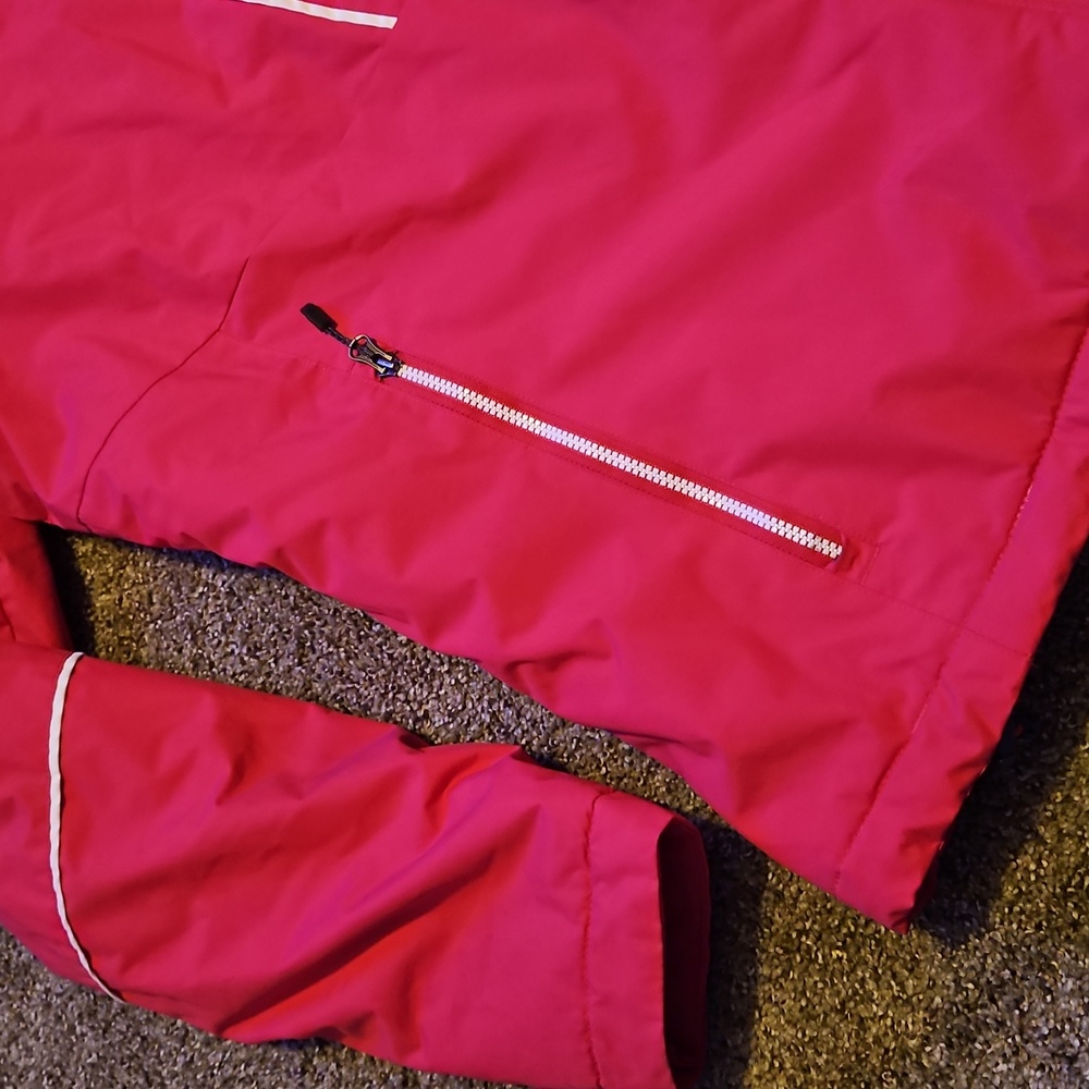 Columbia Women's XL Therma Coil Pink And White Winter Jacket - Picture 3 of 8